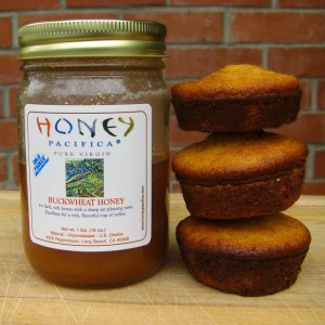 Honey Muffins with honey Jar